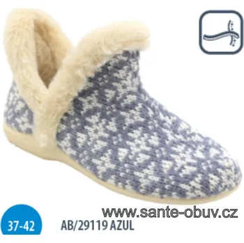 Dámská zdravotní obuv SANTÉ AB/29119 AZUL domácí obuv, papuče, MODRÁ - 38