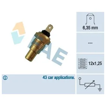 Čidlo automobilu Snímač, teplota chladiva FAE 31650