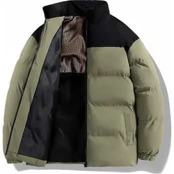 Pánský zimní kabát Pánská zimní bunda ND802 Barva: Zelená, Velikost: 3XL