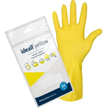 Rukavice na úklid Mercator Medical IDEALL YELLOW Velikost: M (7-8)