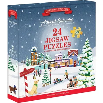 Puzzle EUROGRAPHICS Puzzle Adventní kalendář: Vánoční jarmark 24x50 dílků