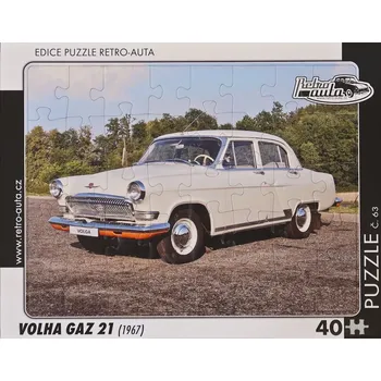 Puzzle RETRO-AUTA puzzle Volha GAZ 21 (1967) 40 dílků