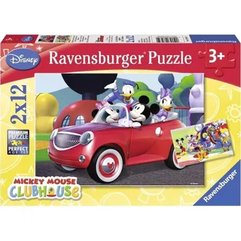Puzzle Ravensburger puzzle Mickey Mouse s přáteli 2x12 dílků