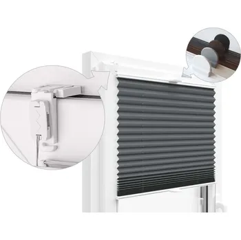 Roleta ZEBRA-SHOP PLISSÉ LUX / SIMPLE / TM.ŠEDÁ / PP160 Šířka plissé v cm: 27, KAT: C 151-190 cm