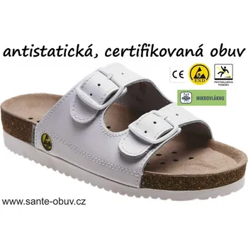 Dámská zdravotní obuv SANTÉ N/22/10/E BÍLÁ zdravotní pantofel PRACOVNÍ, bílá - 43