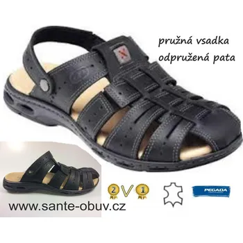 Dámská zdravotní obuv SANTÉ PE/30681-06 NERO zdravotní sandál vel.41-45, --- - 43