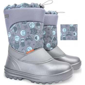 Pánská zimní obuv DEMAR dětské sněhule ALEX C 1201 stříbrná vel. 28-35, stříbrná - 29