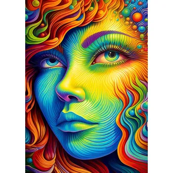 Puzzle ENJOY Malovaná slečna 1000 dílků