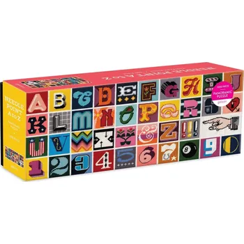 Puzzle Galison panoramatické puzzle Vyšívání A do Z 1000 dílků