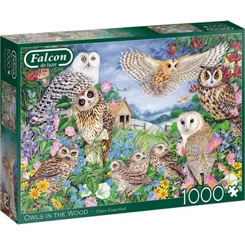 Puzzle Falcon Sovy v lese 1000 dílků