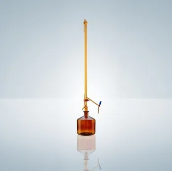 Odměrný válec Hirschmann Laborgeräte Aut. byreta B, hnědé sklo, ventil/kohout Objem: 10 ml