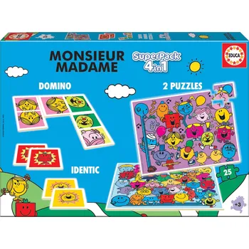 Desková hra Soubor her 4v1 Monsieur Madame