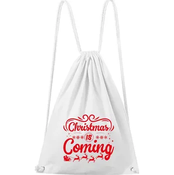 DOBRÝ TRIKO Bavlněný batoh Christmas coming Barva: Bílá
