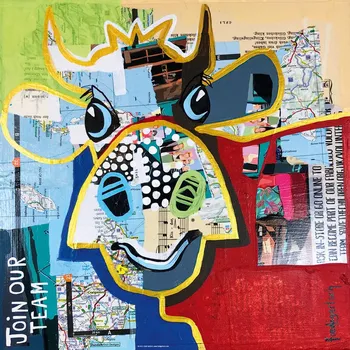 Puzzle HEYE Čtvercové Tečkovaná kráva 1000 dílků