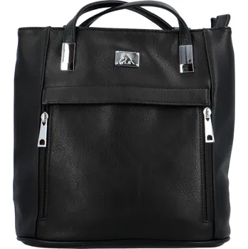 Kabelka Dámská koženková kabelko/batůžek Silver, černá