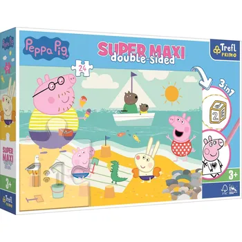Puzzle Oboustranné puzzle Peppa Pig SUPER MAXI 24 dílků