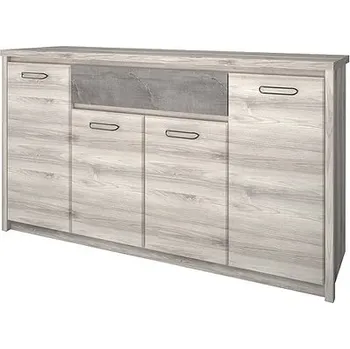 Komoda JAZZ komoda 4d1s kaštan nairobi/ onyx