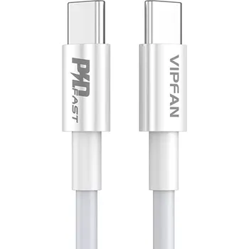 Datový kabel Kabel USB-C na USB-C Vipfan P02 1 m bílý