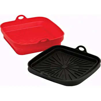 Příslušenství pro fritézu Koš do horkovzdušné fritézy 5 x 20 x 20 cm 2 ks černý/červený