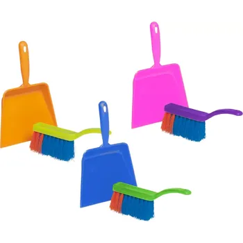 Dětská kuchyňka Dohány sada na úklid pro děti 720 oranžovo-zelená