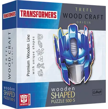 Puzzle Dřevěné oboustranné puzzle TREFL Wood Craft Origin Transformers Optimus Prime, 505 dílků