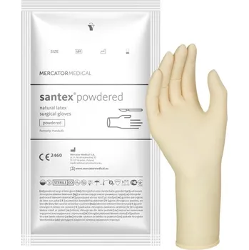 Vyšetřovací rukavice Mercator Medical SANTEX POWDERED (50 párů) Velikost: 7.5