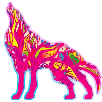 Puzzle WOODEN CITY Dřevěné Vyjící vlk EKO 250 dílků