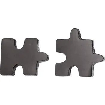 Náušnice Ocelové náušnice puzzle – černé