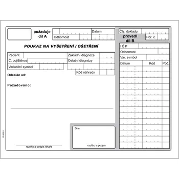 Tiskopis DITIS Poukaz vyšetření/ošetření (blok A5)
