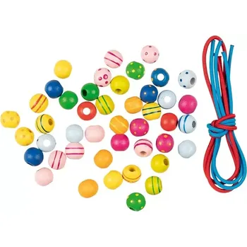 Dřevěná hračka GOKI Sada dřevěných perel