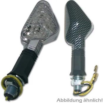 Osvětlení pro motocykl HSM LED blinkry Trento na motorku, čiré sklo, M10, chromové