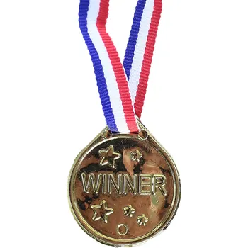 Party dekorace Medaile zlaté 6 ks v sáčku