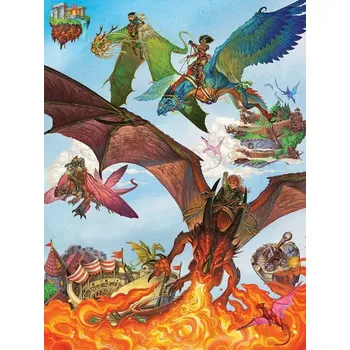 Puzzle Rodinné puzzle Dračí letka 350 dílků COBBLE HILL