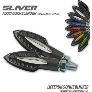 Osvětlení pro motocykl HSM Krytka blinkru Sliver na motorku, chrom