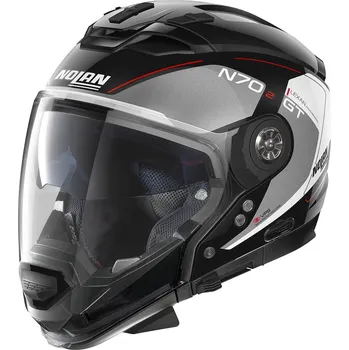 Helma na motorku Moto helma Nolan N70-2 GT Lakota N-Com Metal Black 37, 3XL