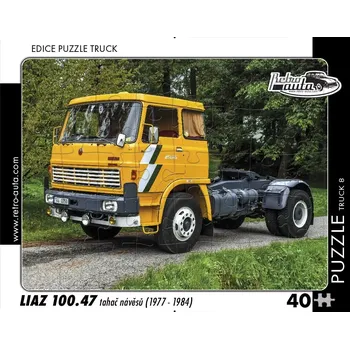 Puzzle RETRO-AUTA TRUCK č.8 Liaz 100.47 tahač návěsů 1977-1984 40 dílků