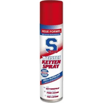Univerzální čisticí prostředek HSM S100 Weisses Kettenspray 400 ml, bílý mazací sprej na řetěz
