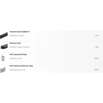 Hahn Steel Kotvení vrchní SL sklo těsnění, pro sklo 16,76mm V délce (m): 2,5 m