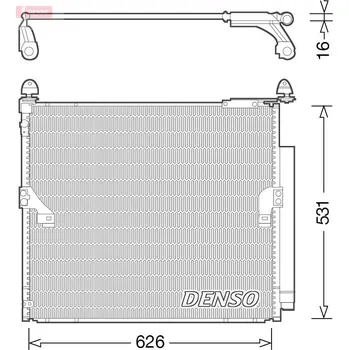 Klimatizace automobilu Kondenzátor, klimatizace DENSO DCN50038