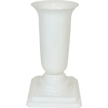 Váza váza hřbit. 15x15x31cm BÍLÁ zátěžová