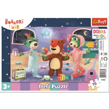 Puzzle Puzzle Dobrou noc Treflíci – čas jít spát, 15 dílků