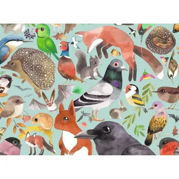 Puzzle RAVENSBURGER Návštěvníci zahrady 500 dílků