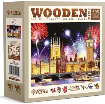 Puzzle Dřevěné puzzle Noční Londýn 505 dílků – WOODEN CITY