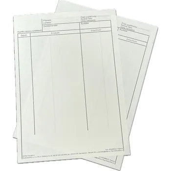 DITIS Zápis o ošetření, Dekurz (list 20x28 cm)