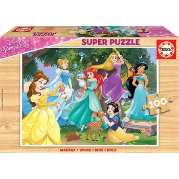 Puzzle Dřevěné puzzle DISNEY princezny 100 dílků EDUCA