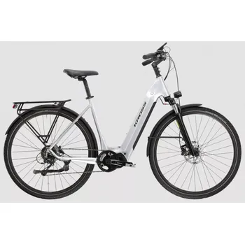 Elektrokolo Městské elektrokolo KROSS TRANS HYBRID LS 5.0 28", model 2025, barva stříbrná, baterie 17,5Ah (630Wh)