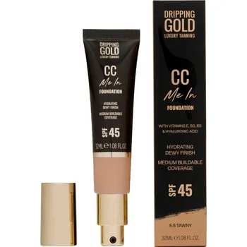 Přípravek na tvář Dripping Gold Lehký hydratační make-up a CC krém SPF 45 Me In (CC Foundation) 32 ml 5.5 Tawny + 2 měsíce na vrácení zboží
