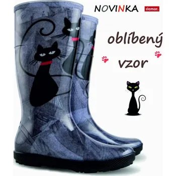 Dívčí holínky DEMAR dámské holínky Hawai LADY EX. 0077 ED kocour, ED kočky - 36