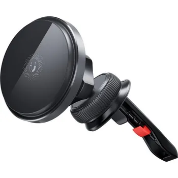 Držák do auta / MagSafe kompatibilní nabíječka XO - do ventilační mřížky - stříbrný