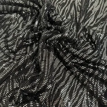 Společenský úplet Černý se stříbrnými flitry (E) (Elegantní polyesterový úplet)